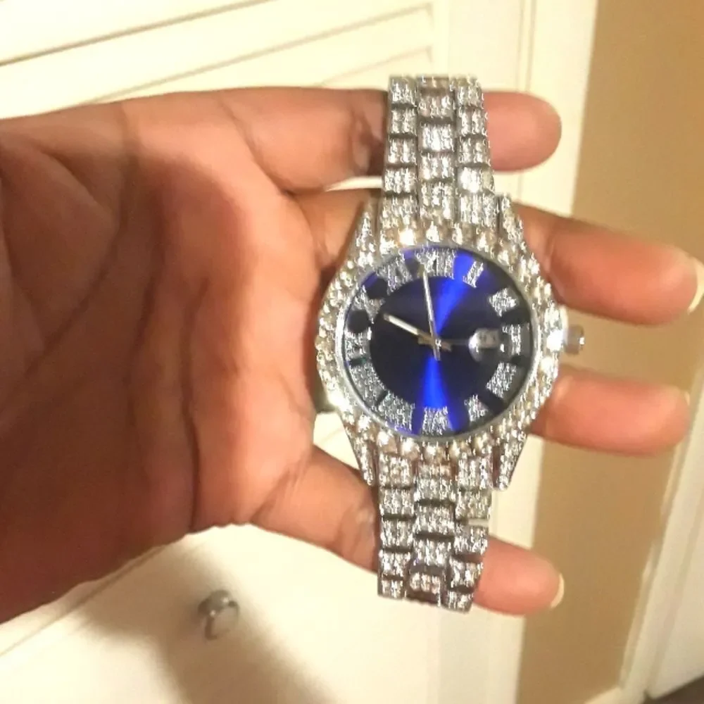 Diamond cuban link watch
